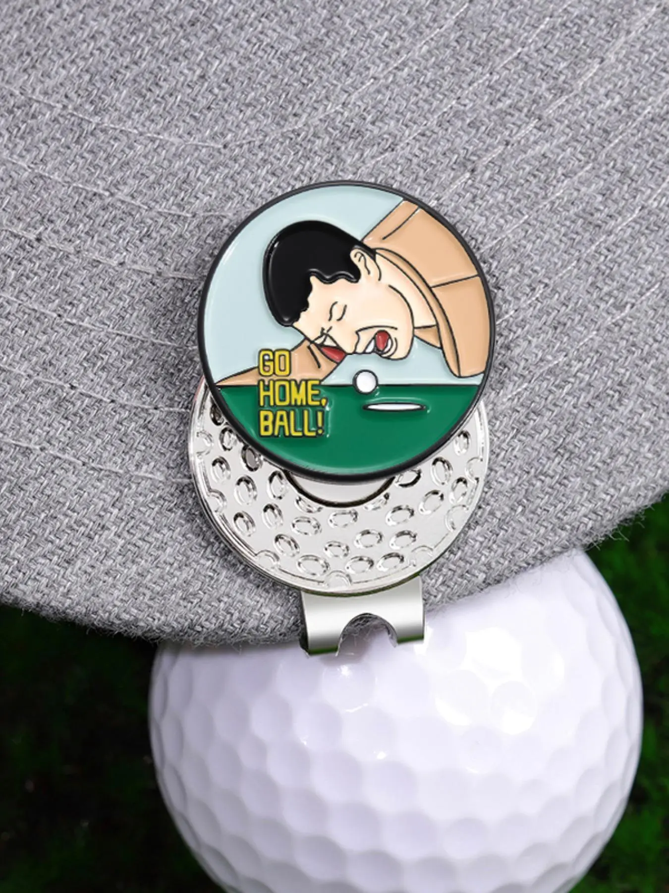 Cartoon Golf Ball Marker, Cute Letter Pattern Golf Hat Clip, Magnetic Golf Ball Marker, Fashion Accessories for Men & Women, Golf Gift Accessory, Golf Accessory, Golf Supply