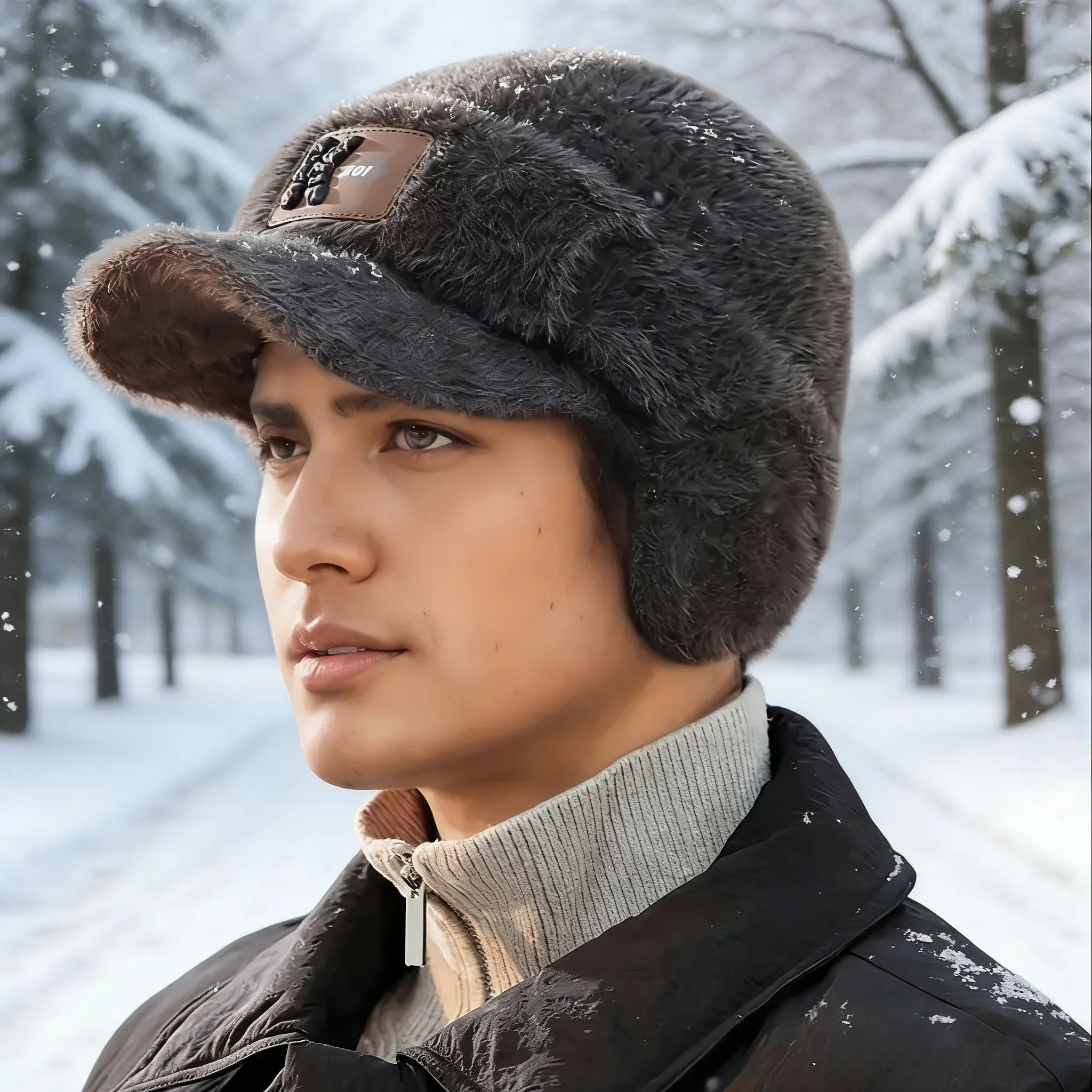 Men's winter windproof ear protection face mask for cycling and electric bikes
