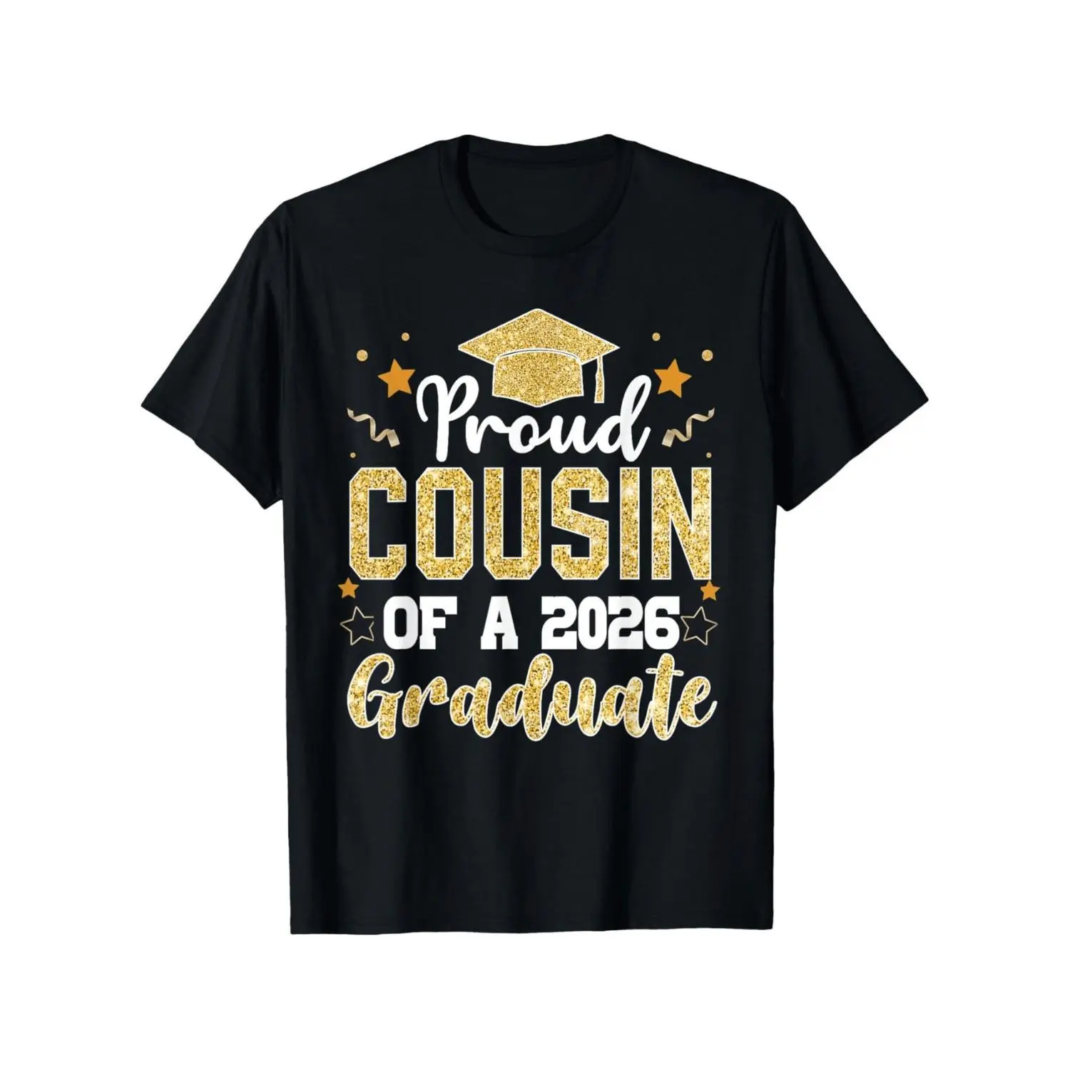 Cousin Senior 2026 Proud Cousin Of A Class Of 2026 Graduate T-ShirtUnisex Mens&womens 2026 Round Neck Regular Fit Couple T-Shirts