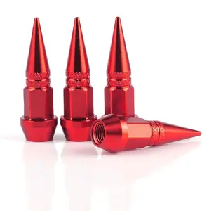 45mm Spiked Aluminum Stem Valve Caps,4PCS Dustproof Tire Wheel Stem Caps for Cars,SUVs,Trucks Bicycles and Motorcycles