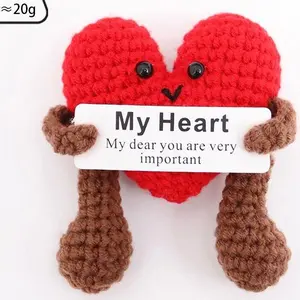Emotional Support Heart - Cute Crochet Handmade Item - Ideal for Emotional Support and Self-Care