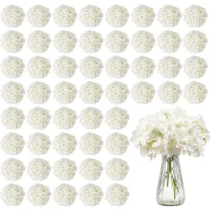 VEVOR Artificial Flowers, 205 pcs Real Looking White Silk Fake Hydrangea Bulk, White Faux Bridal Shower with Stems for DIY Wedding Bouquets, Home Centerpieces Arrangements, Party Tables DecorationsVEVOR Super Brand Day