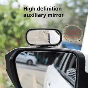 Car Wide Angle Rear View Mirror, 360 Degree Backup Camera, Blind Spot Coverage, High Definition Interior Mirror, Dashboard Installation