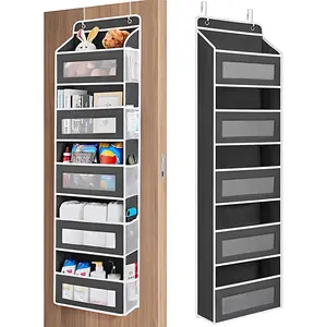 rack Over The Door Organizer 5-Tier Large Pockets, Heavy-Duty Anti-Tilt Design Space-Saving Hanging Storage Rack for Bedroom, Bathroom, Dorm & Pantry – 44 lb Capacity Door Organizer for Back-to-School, Nursery Supplies, Easy Setup & Versatile Home Organi
