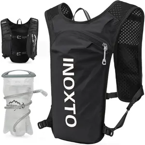 Inoxto Letter Print Zipper Sports Training Hydration Vest, Multifunctional Insulated Sports Bag for Tennis Pickleball, Trail Running, Sports & Outdoor Clothes Accessories for Men & Women, Gym Bag, Bicycle Backpack