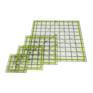 Quilting Rulers, 4 Square Quilting Templates  Rulers Green(3.5",5",6.5",10.5")
