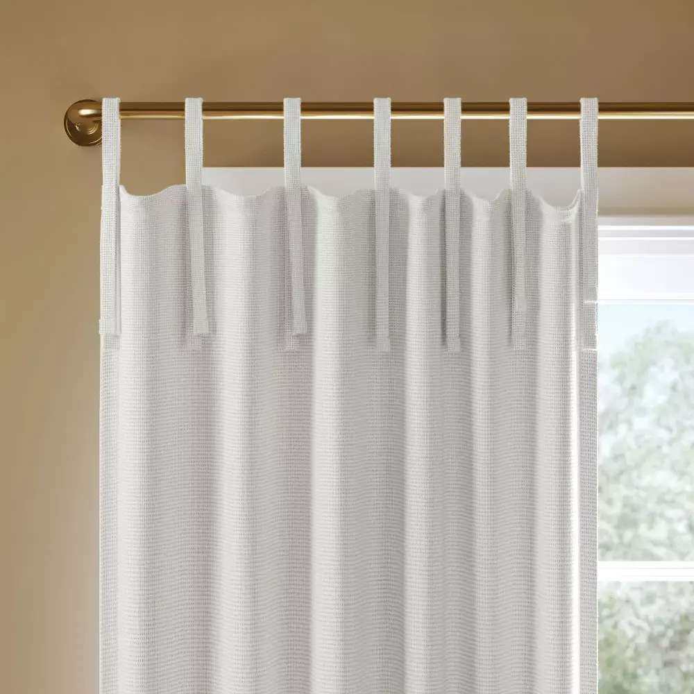 out Aruba Tie-Top Curtain Panel - Threshold