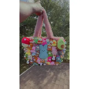 Clush Apparel Oversized Plushie Shoulder Bag: Kawaii Stuffed Animal Purse for Kpop Fans *Handmade*