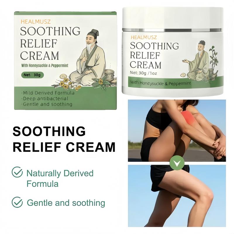 Herbal Sensitive Skincare Cream with Honeysuckle & Peppermint 30g Natural Soothing Ointment for Eczema Psoriasis & Itching Gentle for All Ages