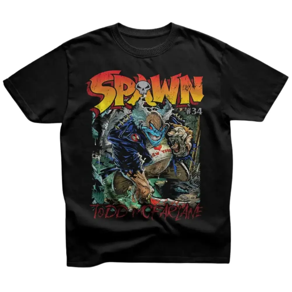 Vintage Spawn Comic Comfort Colors Shirt, Violator Clown Todd McFarlane Graphic Tee, 90s Retro Comic Book Tshirt, Dark Horror Hero Apparel, Goth Streetwear, Cotton unisex T-shirt
