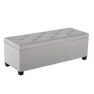 Storage Ottoman Bench, Foot Rest with Legs, End of Bed Bench, Storage Chest, Load up to 250 lb, for Living Room, Bedroom, Entryway