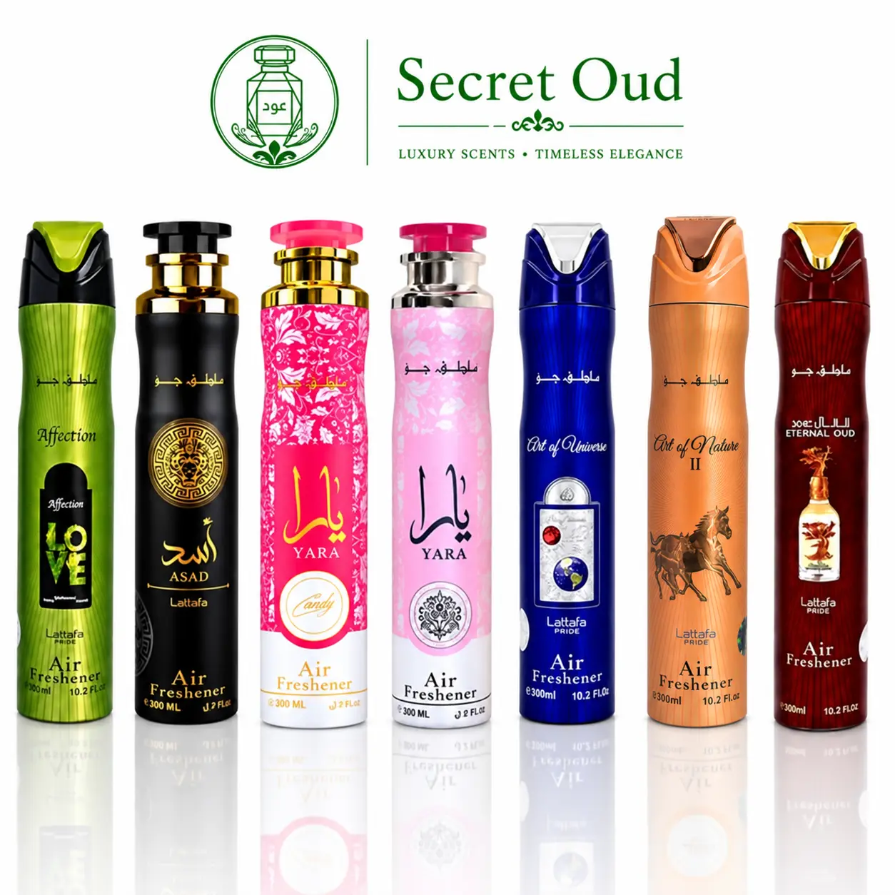 Affection Air Freshener + Asad Air Freshener + Yara Candy Air Freshener + Yara Air Freshener + Art of Universe Air Freshener + Art of Nature 2 Air Freshener + Eternal Oud Air Freshener
