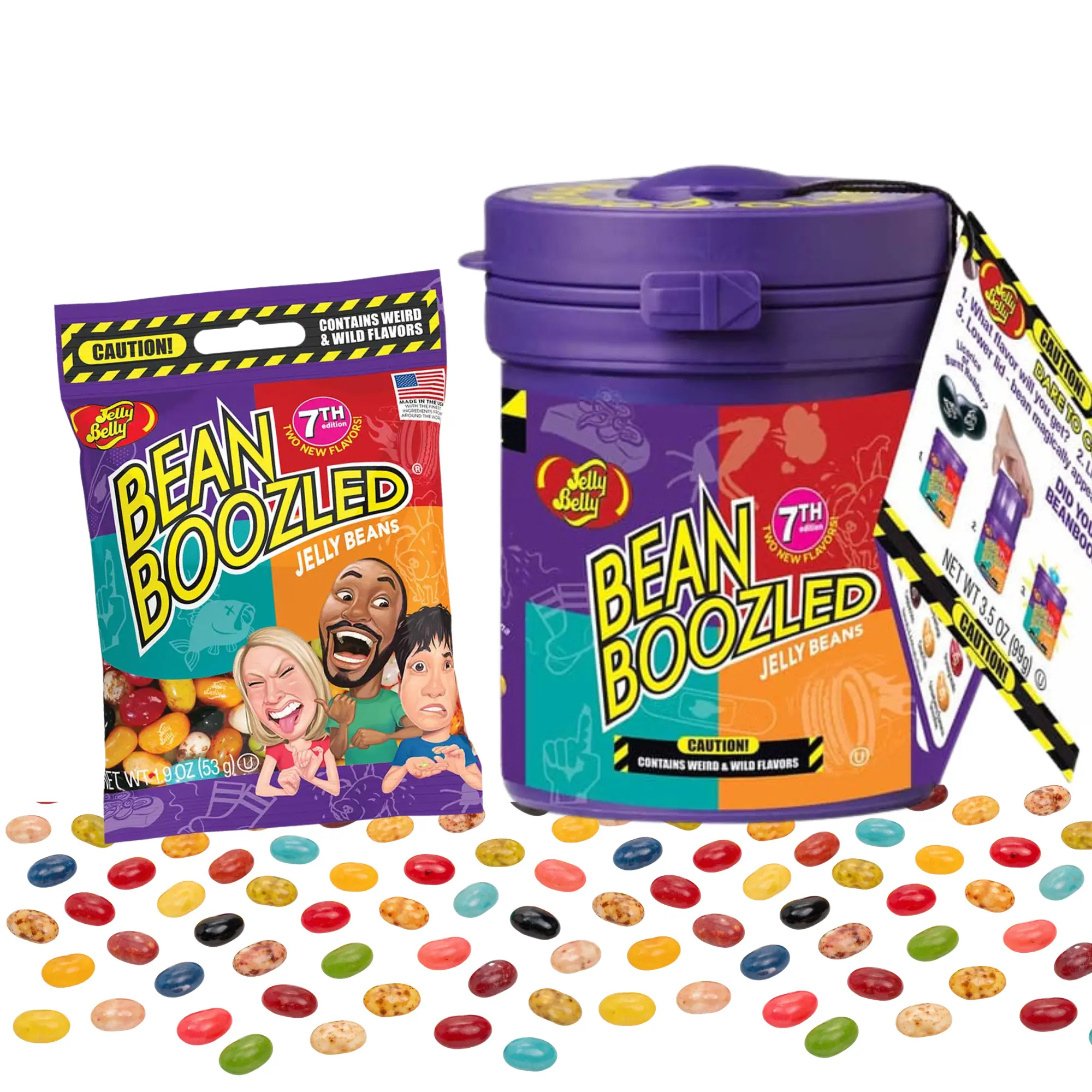 BeanBoozled 7th Edition Mystery Bean Dispenser Game, Gross vs Delicious Jelly Beans, Refill Bag Included, Family Fun Game, Gag Gift for Teens & Adults, Holiday Gifting Option