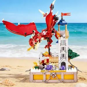 Dragon Guard Battle of the Witch Tower Moc Brick Set, Dk7031 Ideas Design, 927pc Toy Construction Kit, Ideal Gift for Kids, Moc Blocks Set