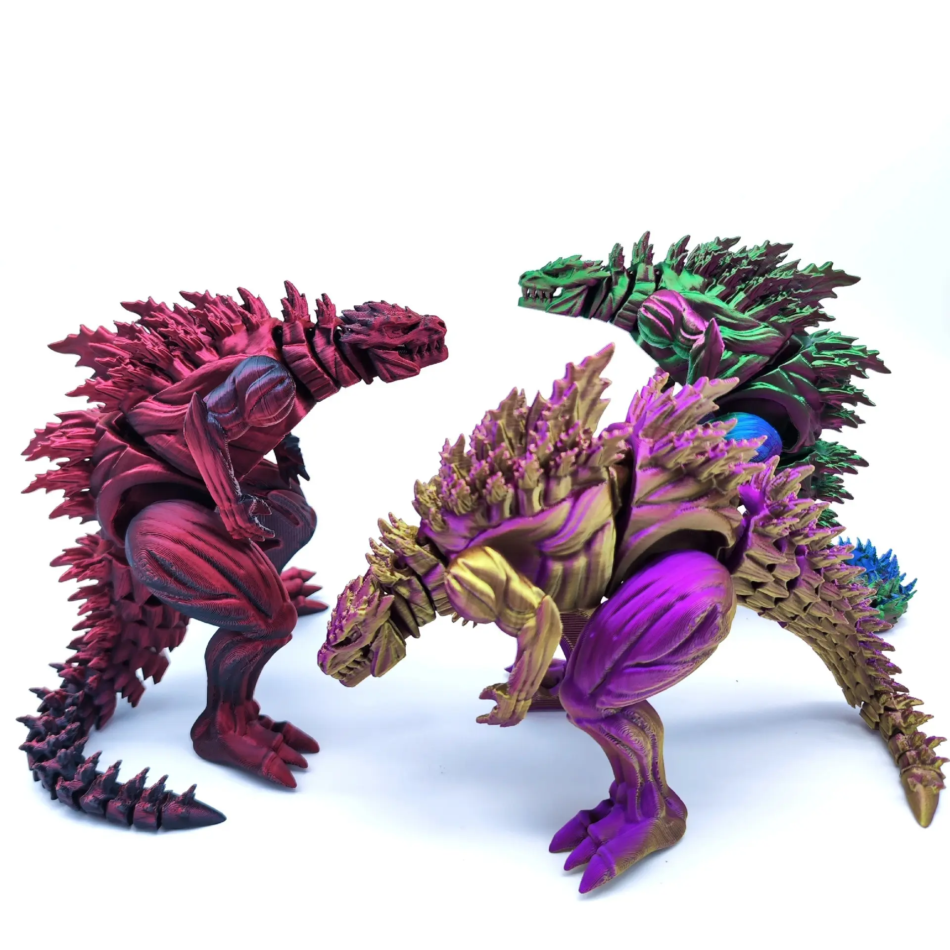 Creative Model Display Piece, 3D Printed Muscle Godzilla Toy Monster ...