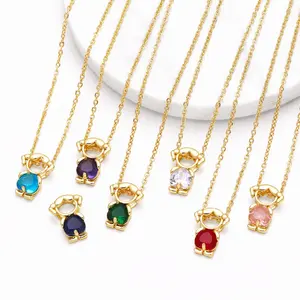 #SummerVibes 1pcMom & Kids Birthstone Detachable Necklace,A Mother’s Love, Always With You,Gift for Women