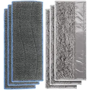 6-Pack Reusable Mop Pads for iRobot Braava Jet M6, 3 Dry and 3 Wet Cloths, Washable, 4.2 x 10.5 Inches