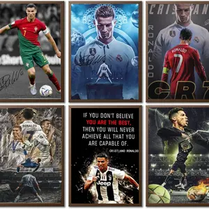 Cristiano Ronaldo Poster Soccer Art Decor Canvas Wall Art for Bedroom Decor High-Quality Painting Aesthetic