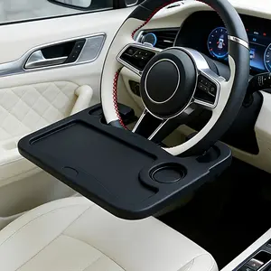 2-in-1 Car Steering Wheel Desk & Eating Tray | Heavy Duty ABS Multifunctional Laptop Stand | Stable & Sleek Car Table Organiser for SUV & Sedan | Road Trip Essentials 2026