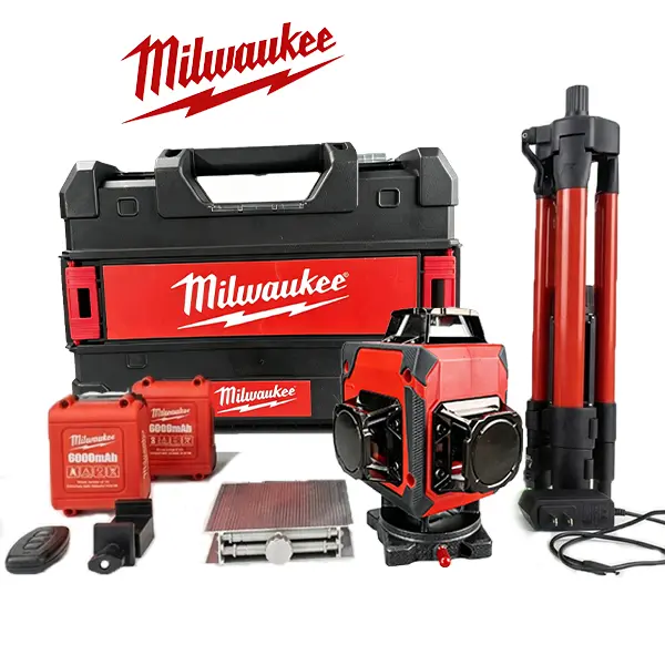 Milwaukee Professional Green Laser Level, Multi-Directional Self-Leveling Layout Tool with 360° Beam Coverage, Rotating Base and Tripod Mount for Construction, Tile Installation, Interior Alignment and Industrial Repair   project work