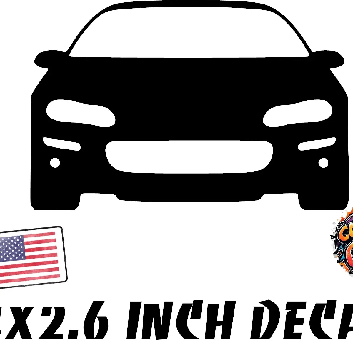 98-2002 Camaro 4th Gen FBody Silhouette Stickers - Front End Decals