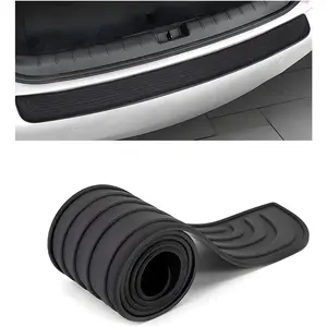 Rear Bumper Protector Guard, Anti-Scratch Auto Trunk Door Entry Protection Strip, Non-Slip Rubber Bumper Protective Cover Guard for    SUVs (Black, 41")