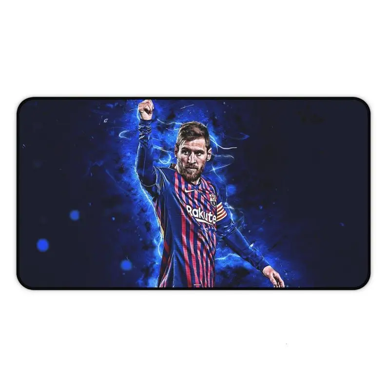 Li0nel M-Messi FC Barceno Electric Blue Aura Large Desk Mat | Premium Soccer Gaming Mousepad for Fans & Gamers
