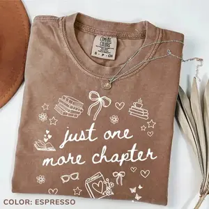 Comfort Colors Vintage Just One More Chapter T-shirt, Trendy Bookish Merch Book Lover T-shirt Bookish Girly Reading Shirt Cute Book Gift For Her - DarkFlex