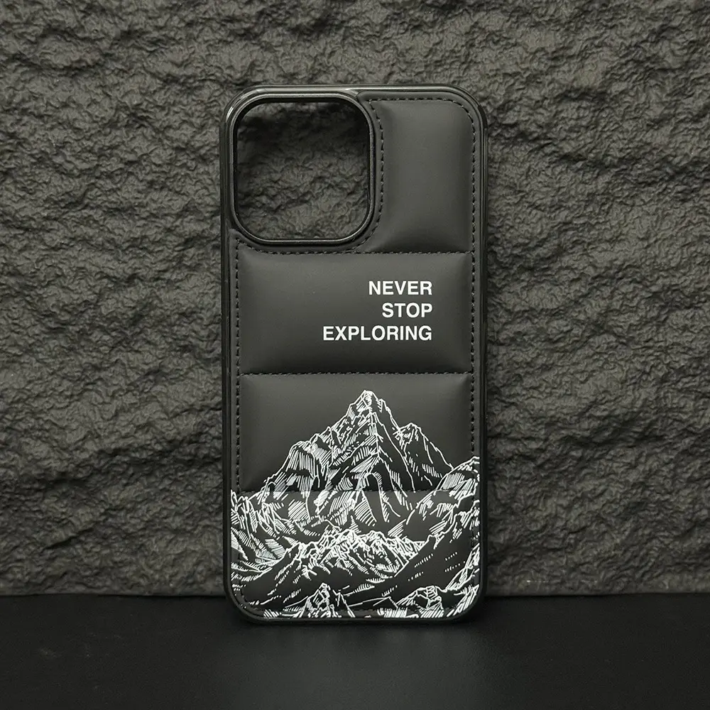 Never-ending exploration ofpositiveenergydesign.Fashionable down jacket phonecasecompatible withiPhone17 Pro Max, 16, 15, 14, 13 ProMax, Plus. Downjacket-inspired drop-proof soft casewithtactile 3D texture.Anti-slipedge design..Protective Case | Best Gift