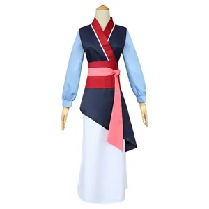 Halloween Mulan Costume Cosplay Childrens Kids Outfit Warrior Princess