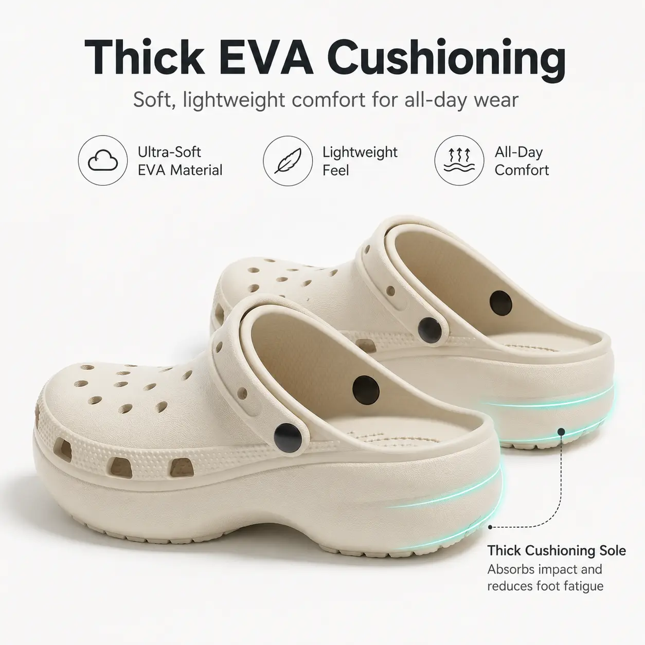 Women's Breathable Slip-On Outdoor Slippers - EVA Foam, Soft Comfort, Durable Non-Slip, Floral Print Casual Sandal-Slipper Hybrid for Summer Trends