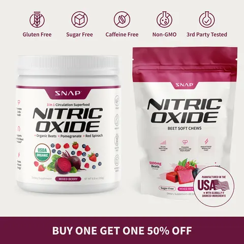 Snap Supplements - Nitric Oxide Berry Powder + Nitric Oxide Beet Chews