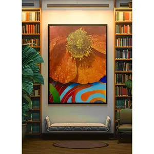 Peace in the Presence - Original Acrylic Abstract Orange Poppy Painting