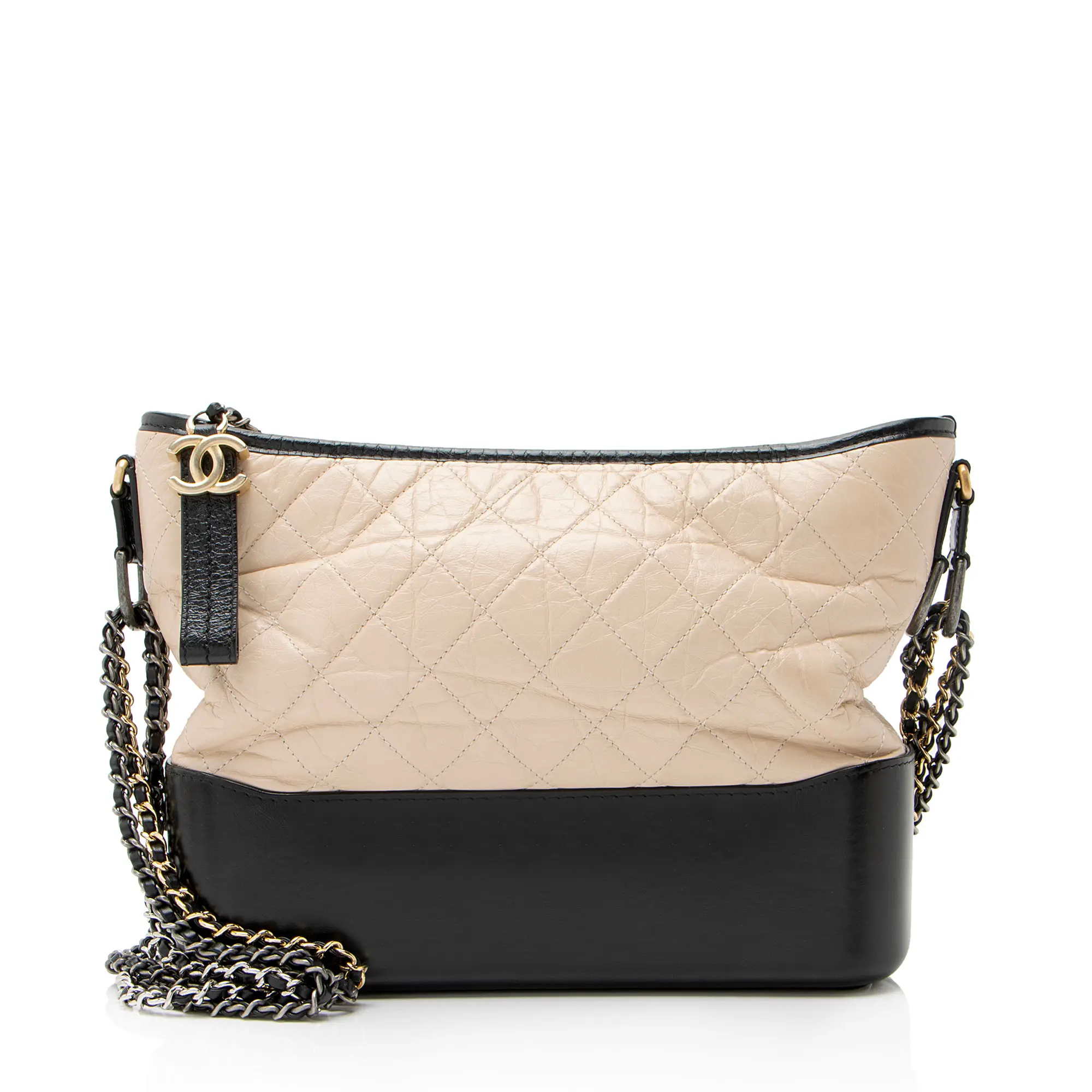Pre-owned CHANEL Calfskin Shoulder Bags Aged Gabrielle Medium Hobo