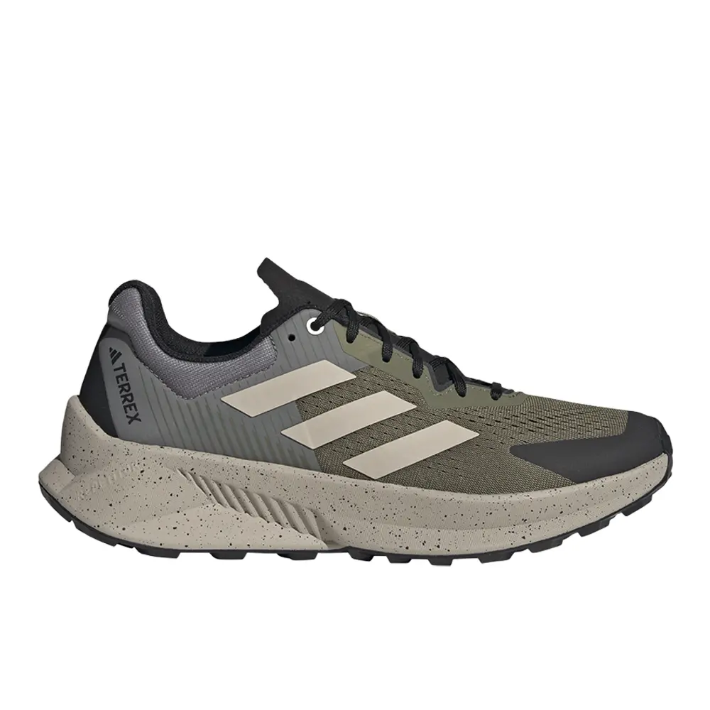 adidas Mens Terrex Soulstride Flow Trail Running Sneakers Shoes - Beige, Green, Grey
