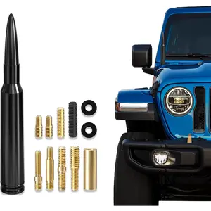 Chrome Antenna, Car Truck Bullet Antenna, 50 Car Bullet Antenna Radio Accessories Universal Replacement for GMC Sierra 1500 Chevy Dodge Ram Silverado 1500 2500 3500 Ford F150 F250 F350