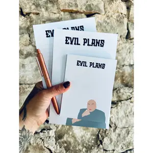 Evil Plans Notepad high  quality notebooks spiral  notebook girl gift planners