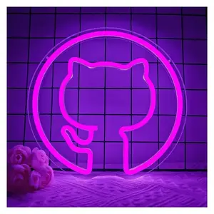 Sign Illuminated Moon Cat Neon Sign Dimmable LED Light For Wall Decorations USB For Bedroom Man Cave Birthday Party Home Decor 28cm×27.3cm Sign Lamp