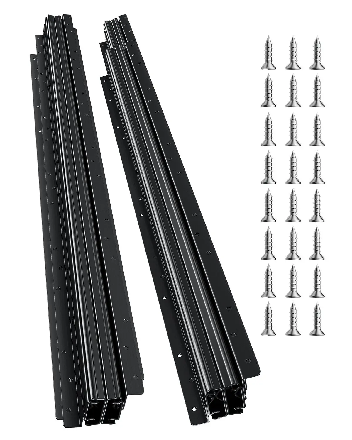 Undermount Drawer Slides 40 Inch Under Stair Cabinet Rails 260 LB Load - Heavy Duty Full Extension Ball Bearing Slides with Soft Close, Easy Install for Kitchen Cabinets, Closet Drawers, Vanities, and Industrial Furniture
