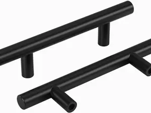 Black Cabinet Handles 30Pack 3inch Hole Center Kitchen Drawer Pulls and Knobs Stainless Steel Cabinet Hardware for Bathroom, Cupboard