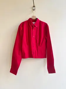 The Kevin Top | Cherry Red w/ Gathered Waist (Reworked)