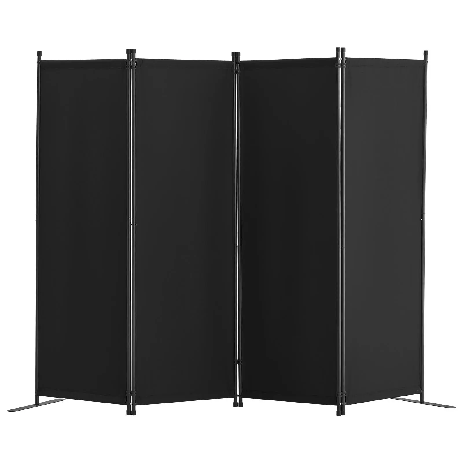 【summerfinds】VEVOR Room Divider,  4 Panel Room Dividers and Folding Privacy Screens, Fabric Partition Room Dividers for Office, Bedroom, Dining Room, Study, Freestanding, Black