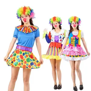 Halloween Clown Costume Adult Clown Costume Men and Women Circus Performance Costumes Festival Performance Dress