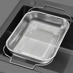 Stainless Steel Strainer Drain Basket, Fine Mesh & Rust-Proof, Food-Grade for Fruits, Vegetables & Dishes Draining