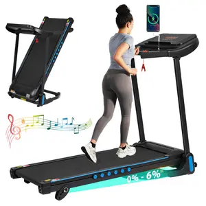350 lbs 3.0 HP Bluetooth Speaker Treadmill for Home , Auto-Folding, Incline, 10MPH, USB/Type C Charging