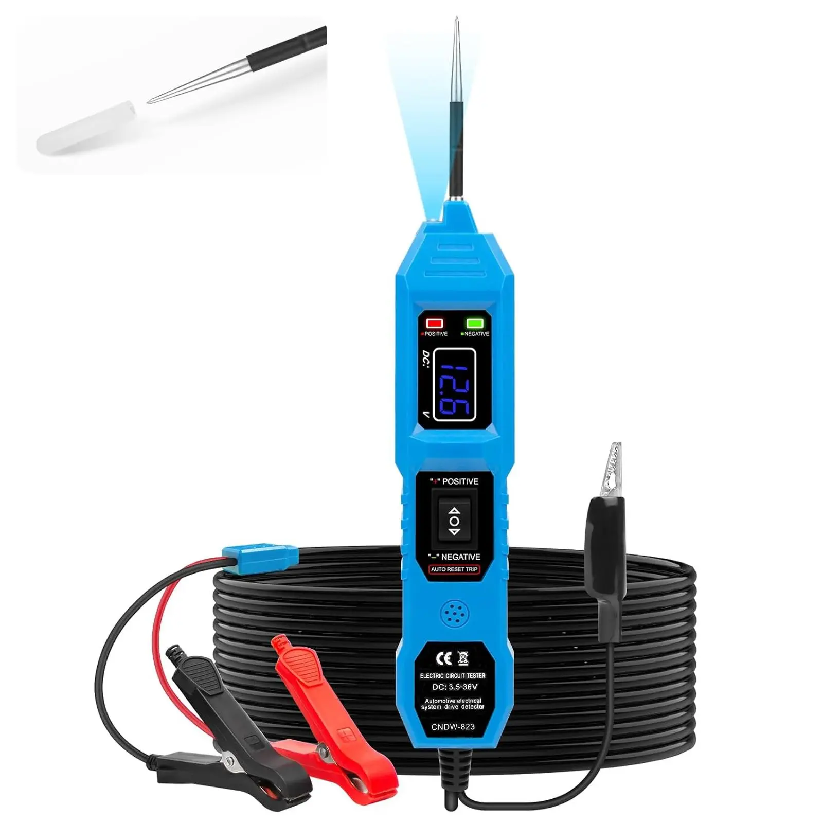 Multifunctional Car Circuit Tester, Power Probe Tool with Continuity Test, Compact & Easy To Use Car Line Diagnostic Tool, Automotive Continuity Tester