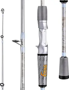 Fishing Pole, IM6 Graphite Spinning Rod & Casting Rod - Two count, SuperPolymer Handle Fishing Rod for Bass Fishing
