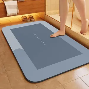 1pc Super Absorbent Bath Mat - Quick-Dry, Non-Slip Floor Mat, Soft and Comfortable Bathroom Rug, Suitable for Bathroom, Shower, Laundry Room, Bedroom, Living Room, Door Mat, Kitchen Mat