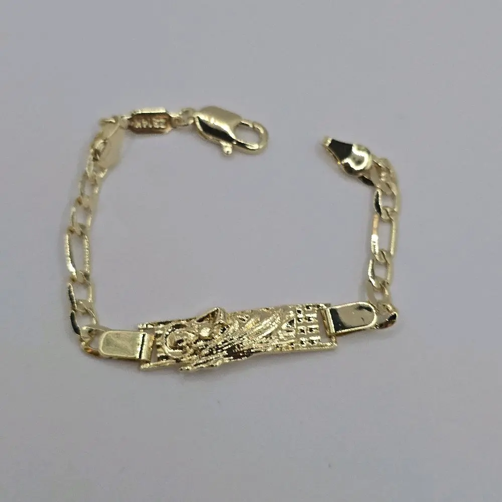SAINT JUDE ID bracelet figaro style 6"inches (kids) gold-plated