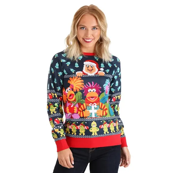 Adult Fraggle Rock Sublimated Ugly Christmas Sweatshirt